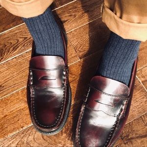 Leather loafers unisex (burgundy/reddish brown)
